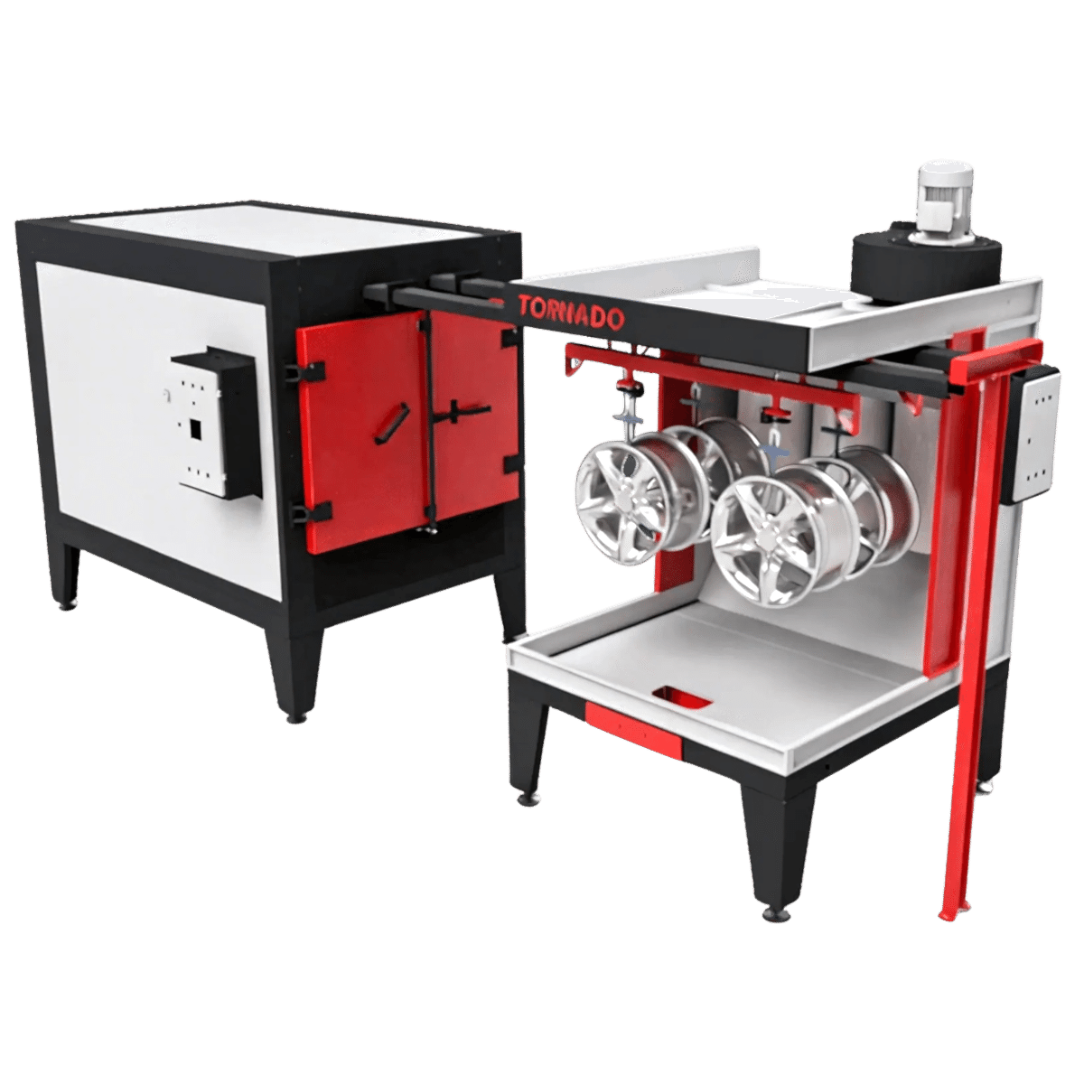 TORNADO RIM ELECTROSTATIC POWDER COATING OVEN